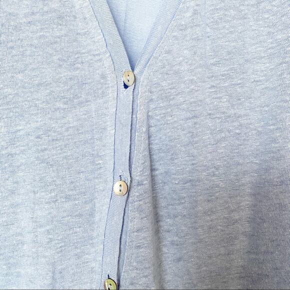 Zara Light Blue Long Sleeve Cardigan Size Medium - Picture 5 of 9